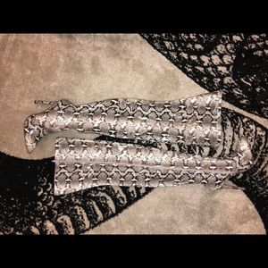 Snake Print Thigh Hugh Boot